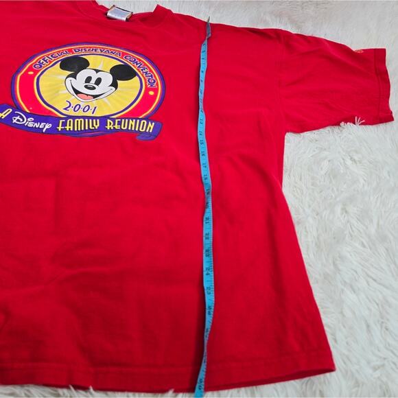 Vintage Disney Red 2001 Disneyana Convention Family Reunion Graphic Tee XXXL - Picture 12 of 13